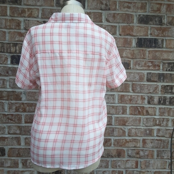 NWT Paper Crane Front Twist Checkered Top M - Picture 3 of 6